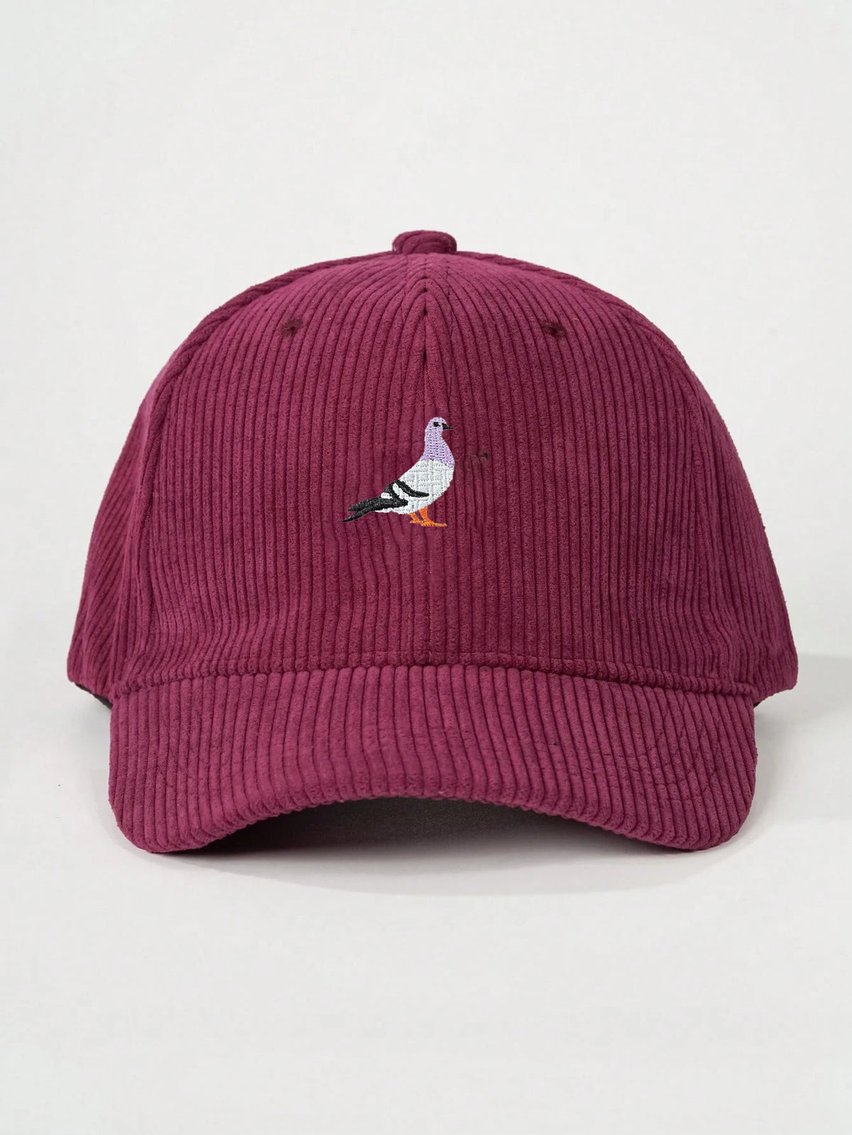 accessoire mode casquette motif oiseau en velours