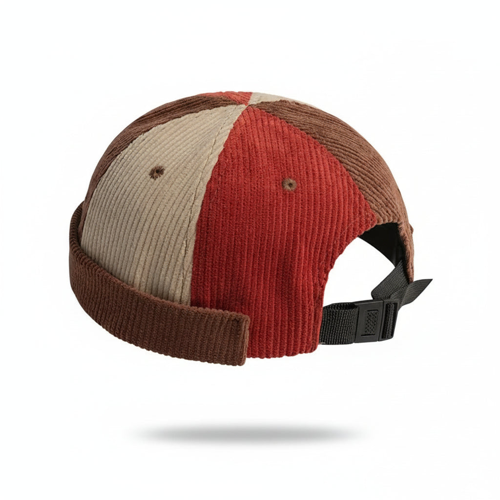 bonnet docker en velours côtelé multicolore Image