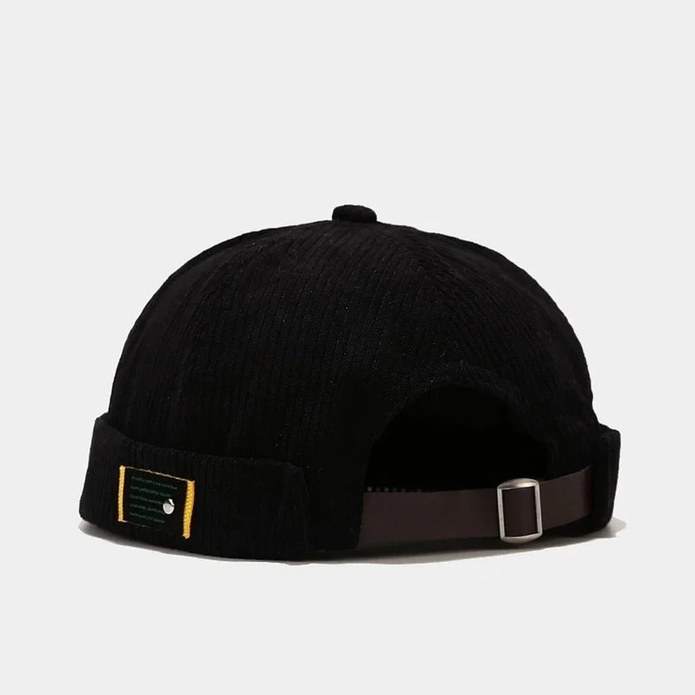 Bonnet docker en velours côtelé