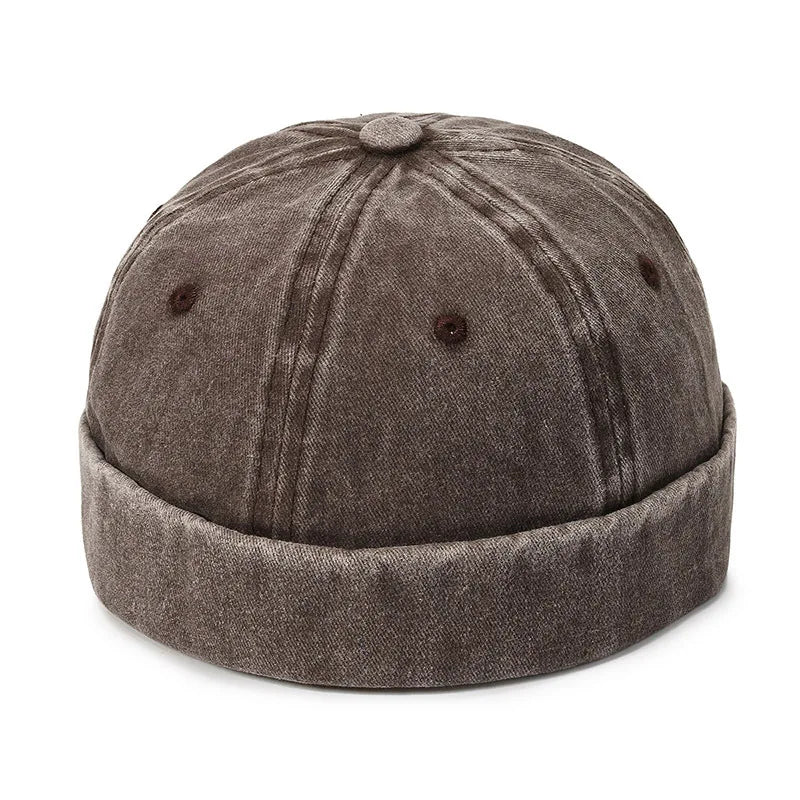 bonnet en jean délavé