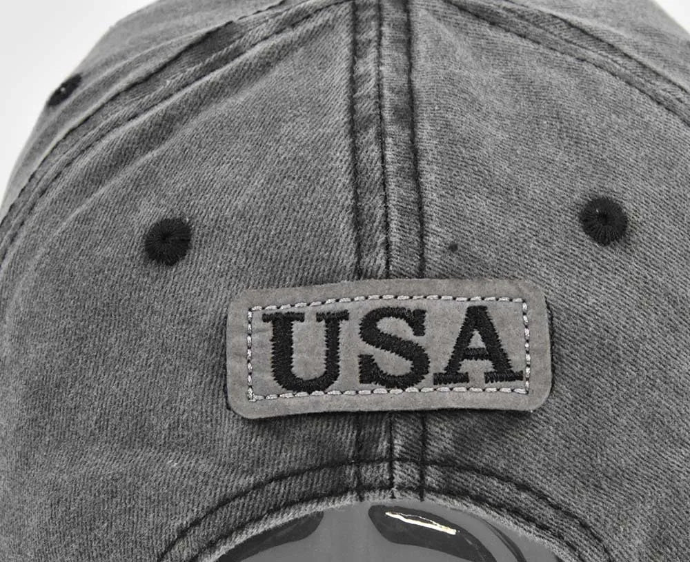 casquette de baseball brodée drapeau américain