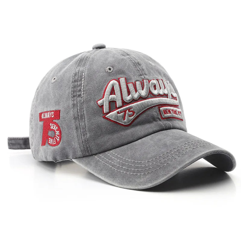 Casquette baseball délavée brodée "Always"