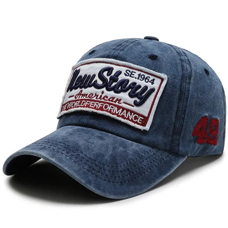 casquette baseball délavée avec patch New Story Image
