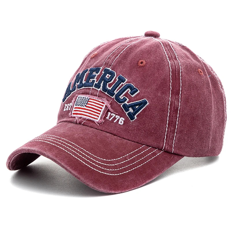 casquette baseball avec design rétro America