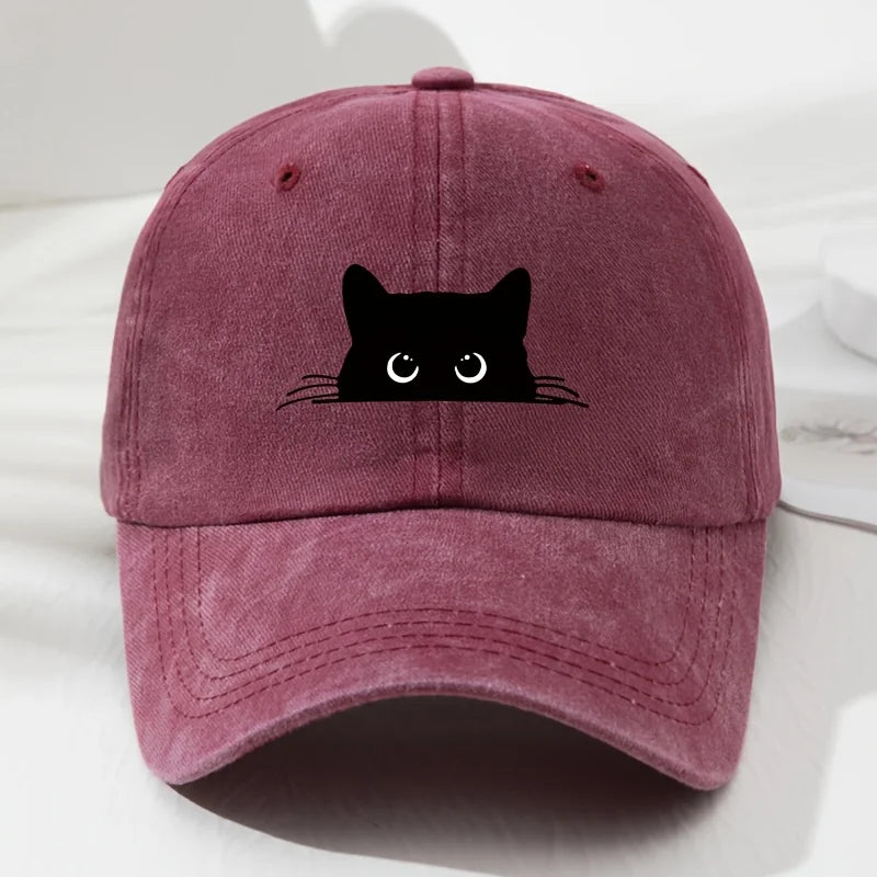 casquette de baseball avec motif de chat