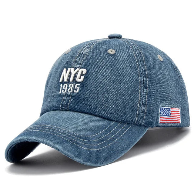 Casquette baseball NYC en denim