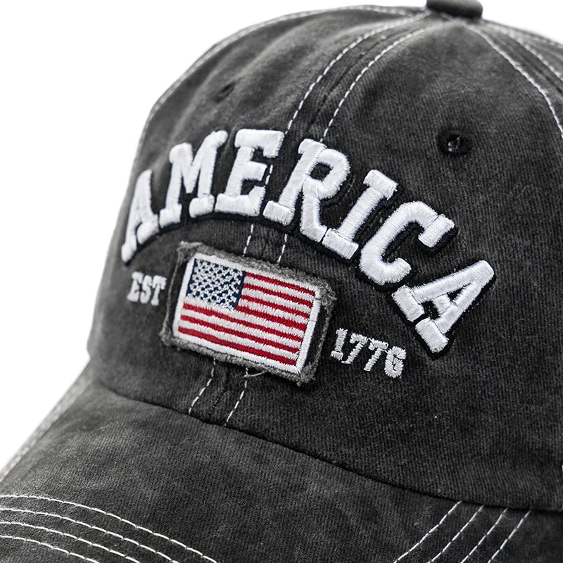 casquette baseball rétro avec broderie America