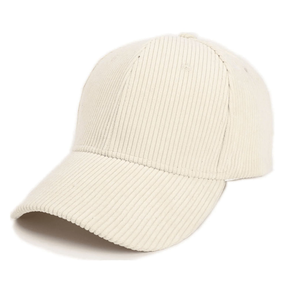 casquette baseball en velours côtelé ajustable