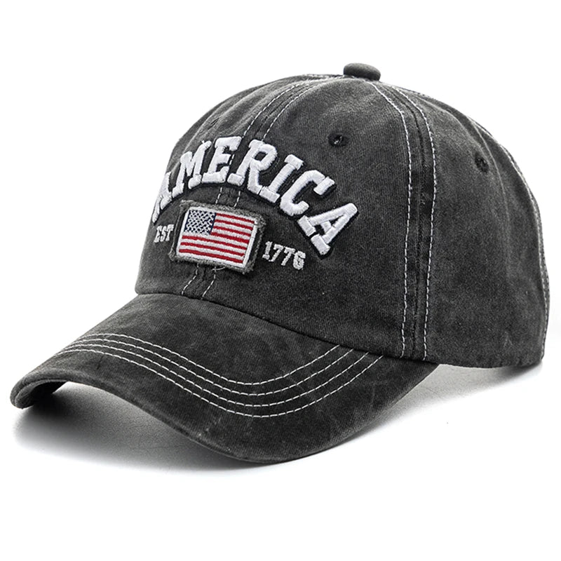 Casquette baseball vintage brodée AMERICA