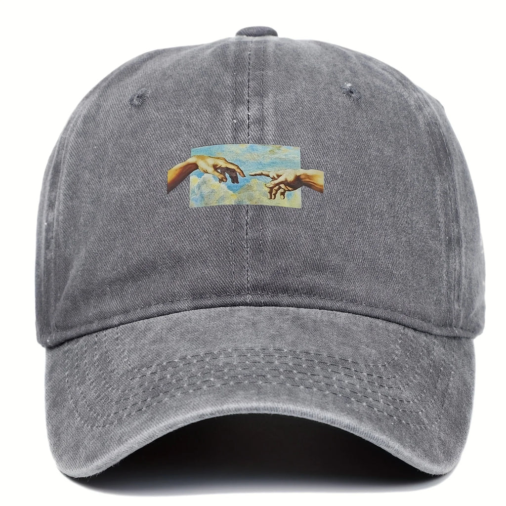 Casquette baseball vintage imprimée motif artistique