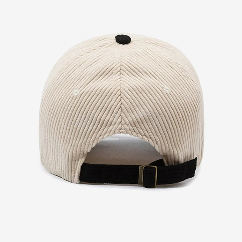 casquette bicolore en velours côtelé Image