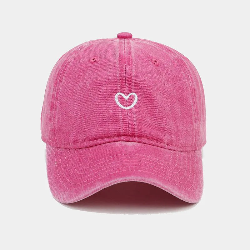 casquette brodée style années 90 motif coeur