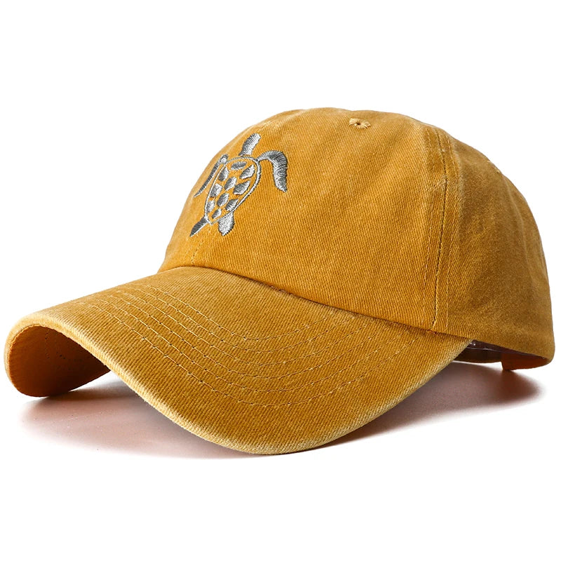 casquette brodée style vintage tortue