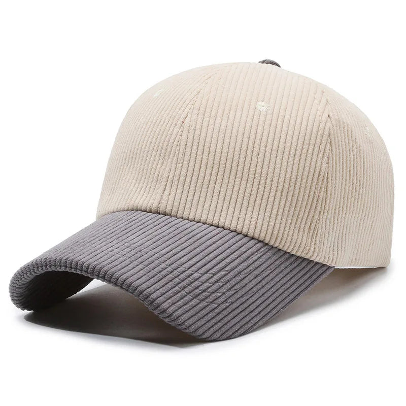 casquette casual en velours côtelé