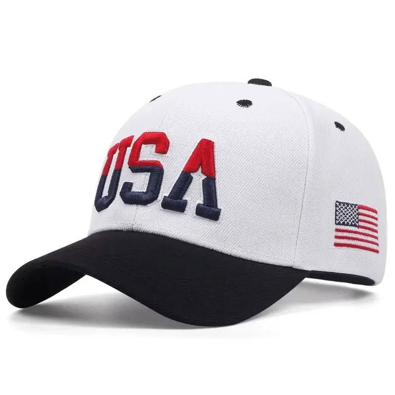 casquette en coton avec broderie USA