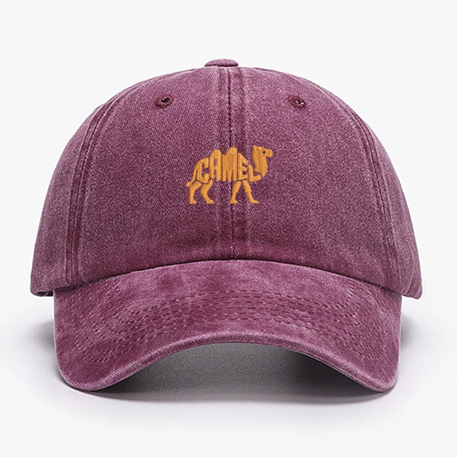 casquette coton motif animal chameau