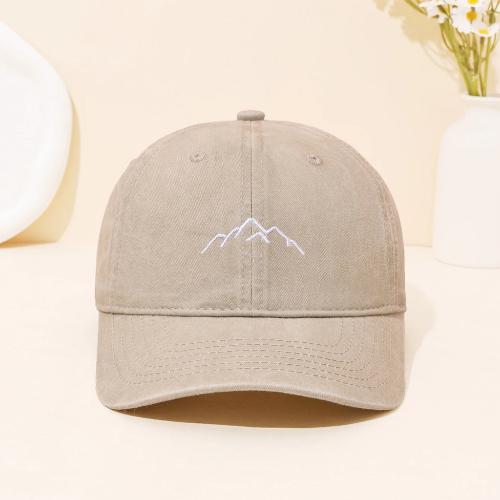 casquette en coton motif paysage montagneux