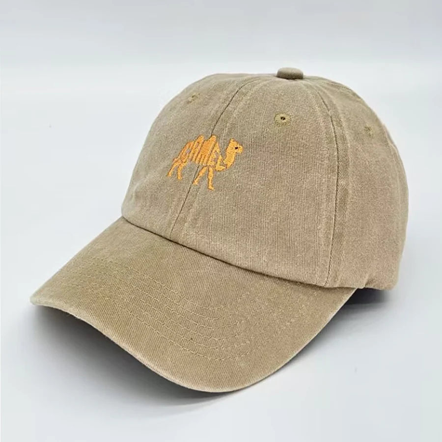 casquette en coton vintage motif chameau