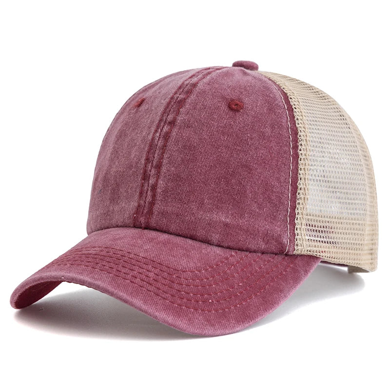 casquette délavée chic en coton multicolore