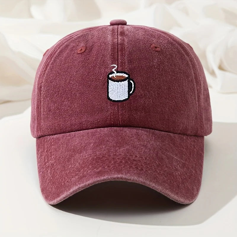 casquette délavée avec design de tasse