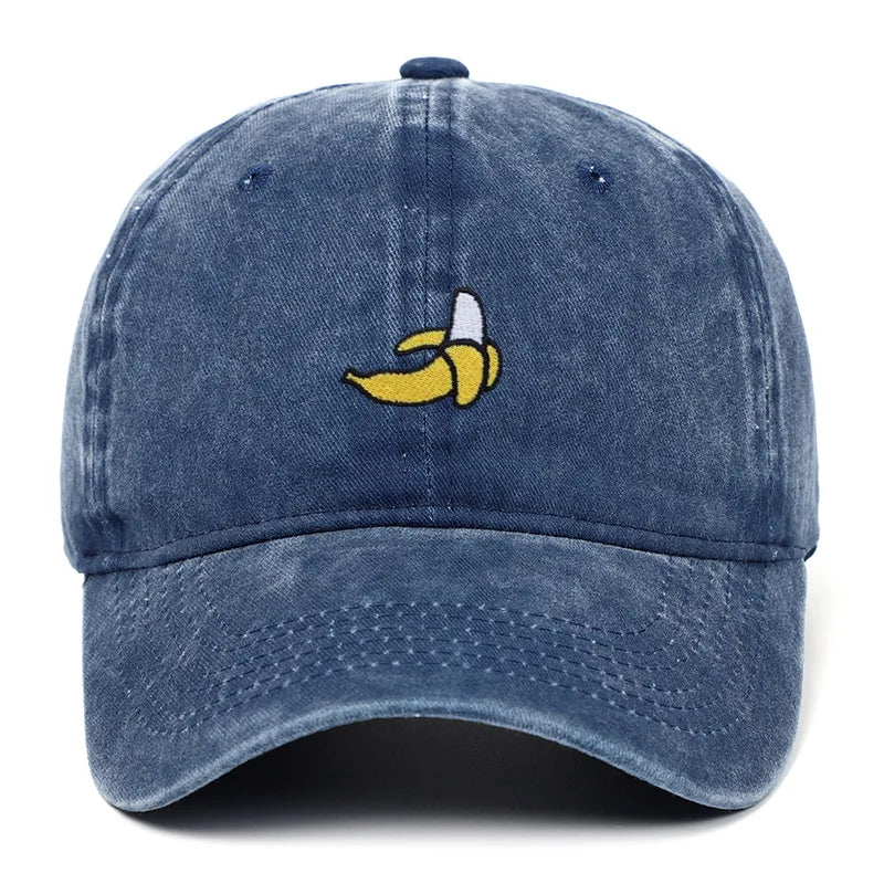 casquette estivale brodée motif banane