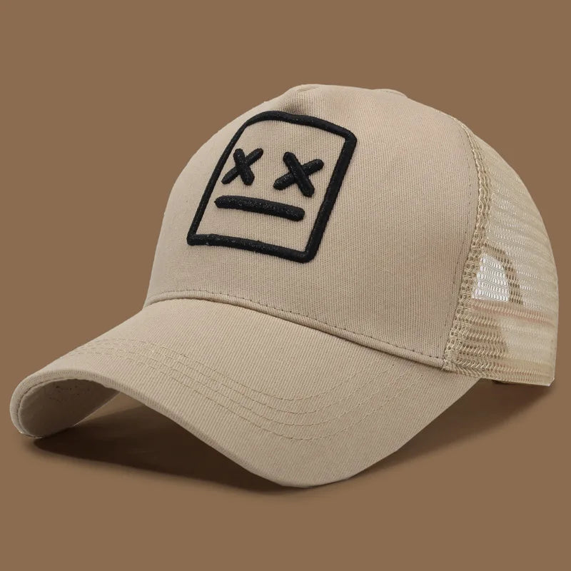 casquette d'été visage souriant ajustable