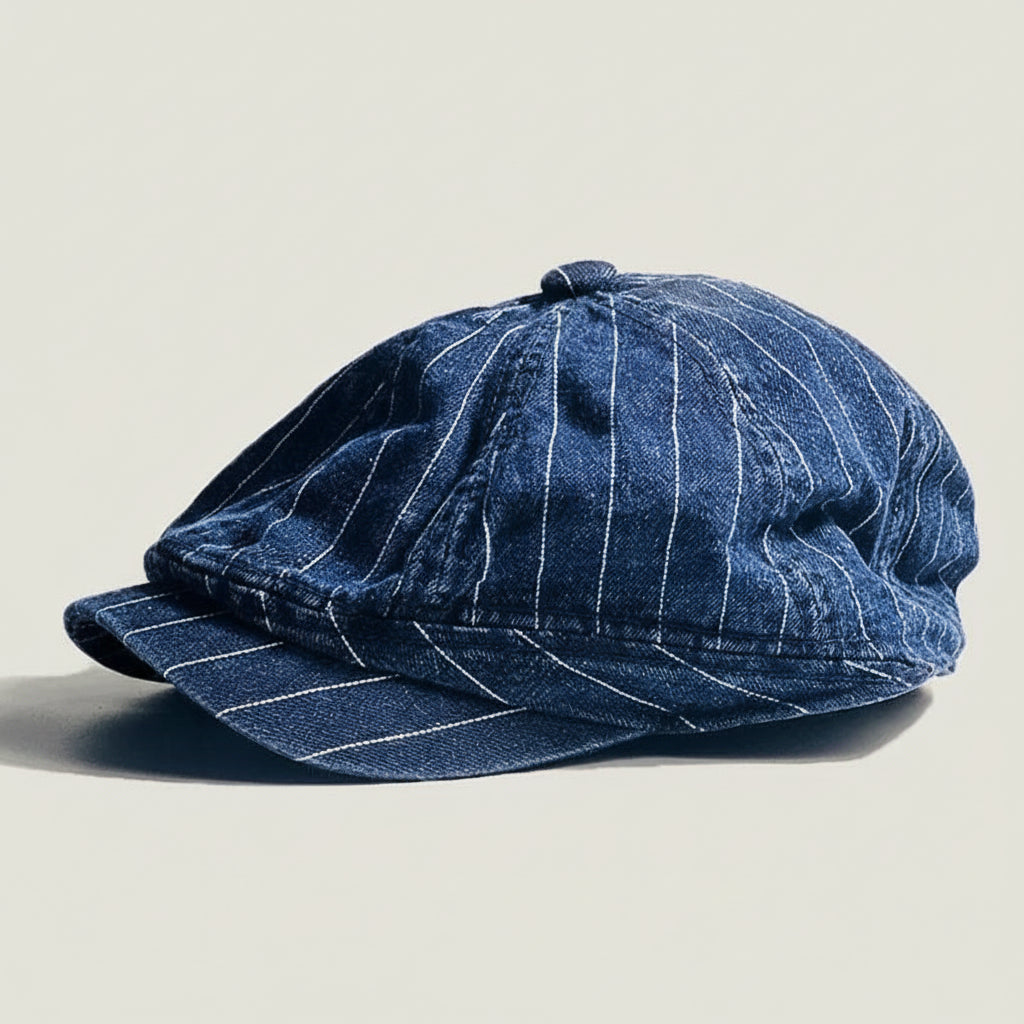 Casquette gavroche retro en denim
