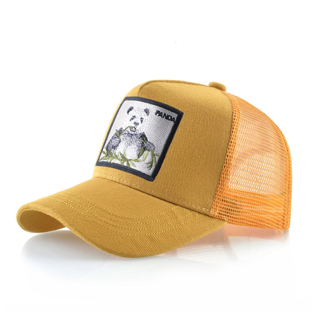 casquette en mesh motif panda