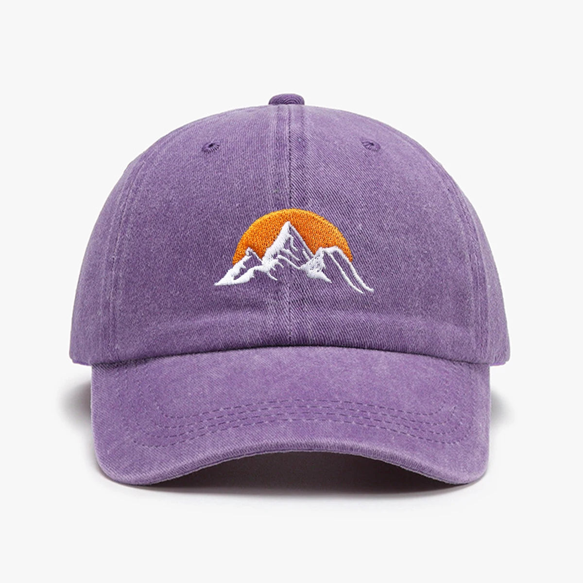casquette originale avec motif de lever de soleil
