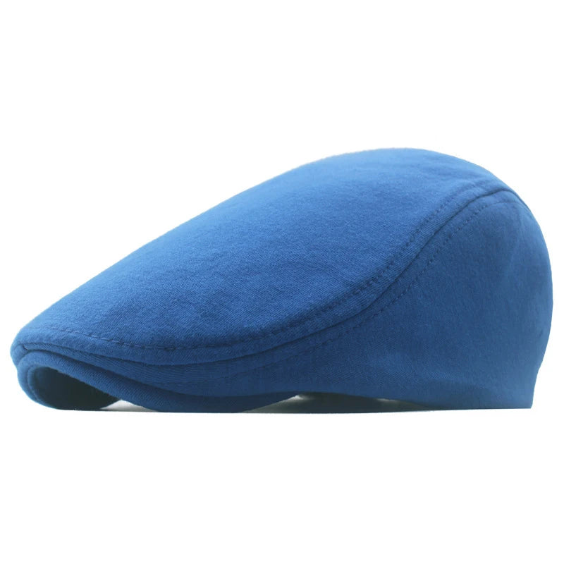 casquette plate en couleur uni
