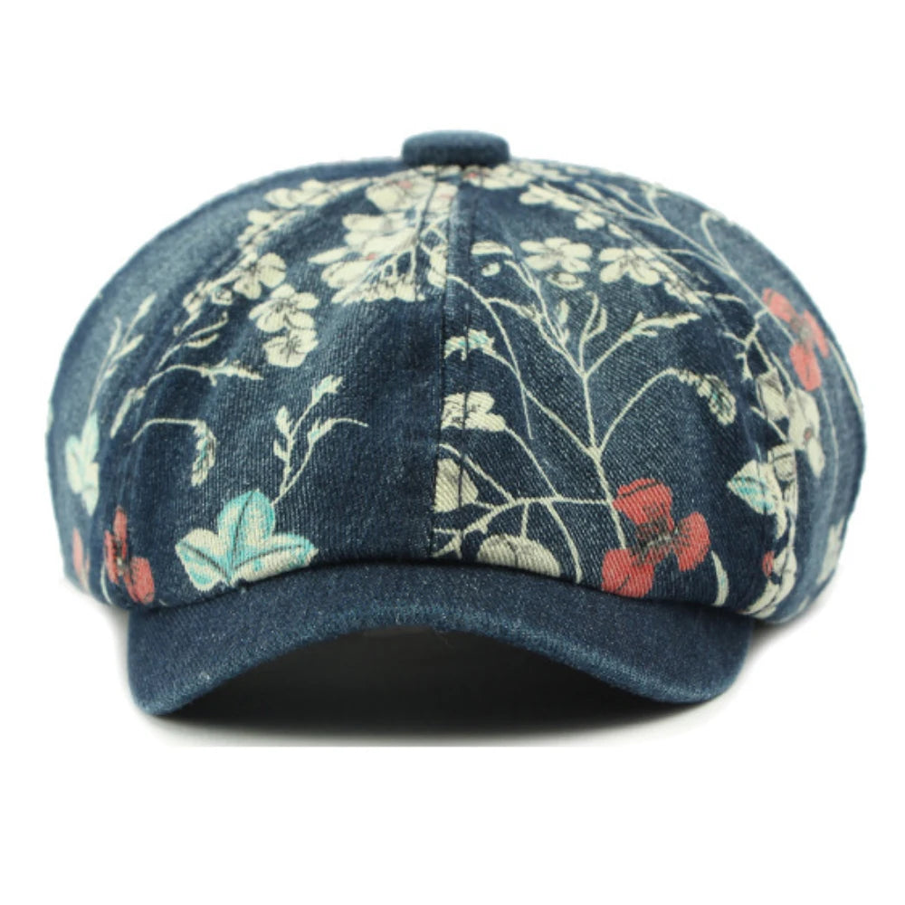 casquette plate design floral