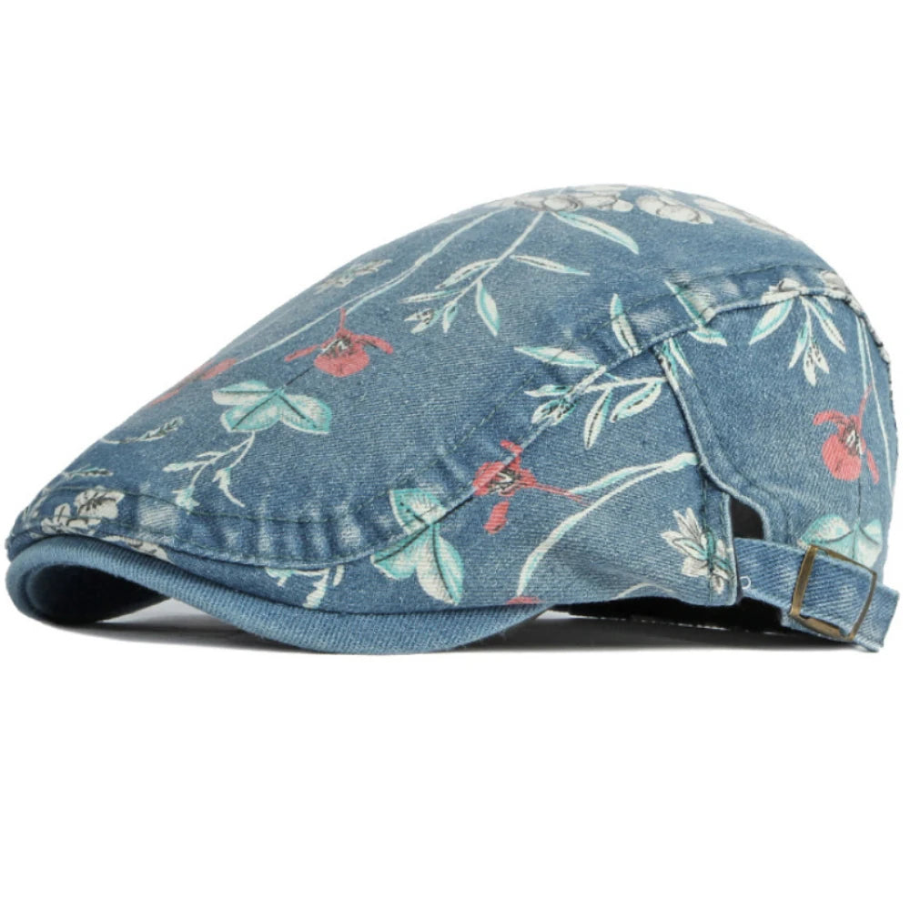 casquette plate style vintage floral