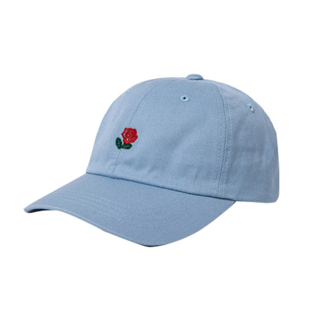 casquette style décontracté avec broderie rose