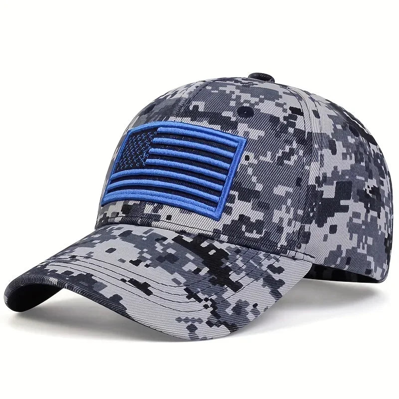 casquette tendance camouflage avec logo américain