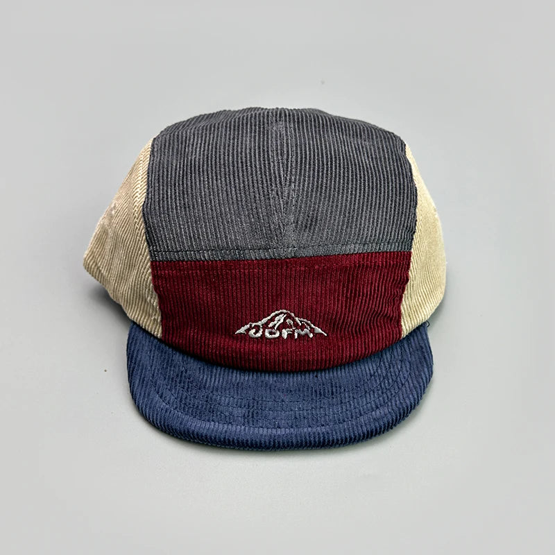 Casquette vintage 5 panel velours côtelé