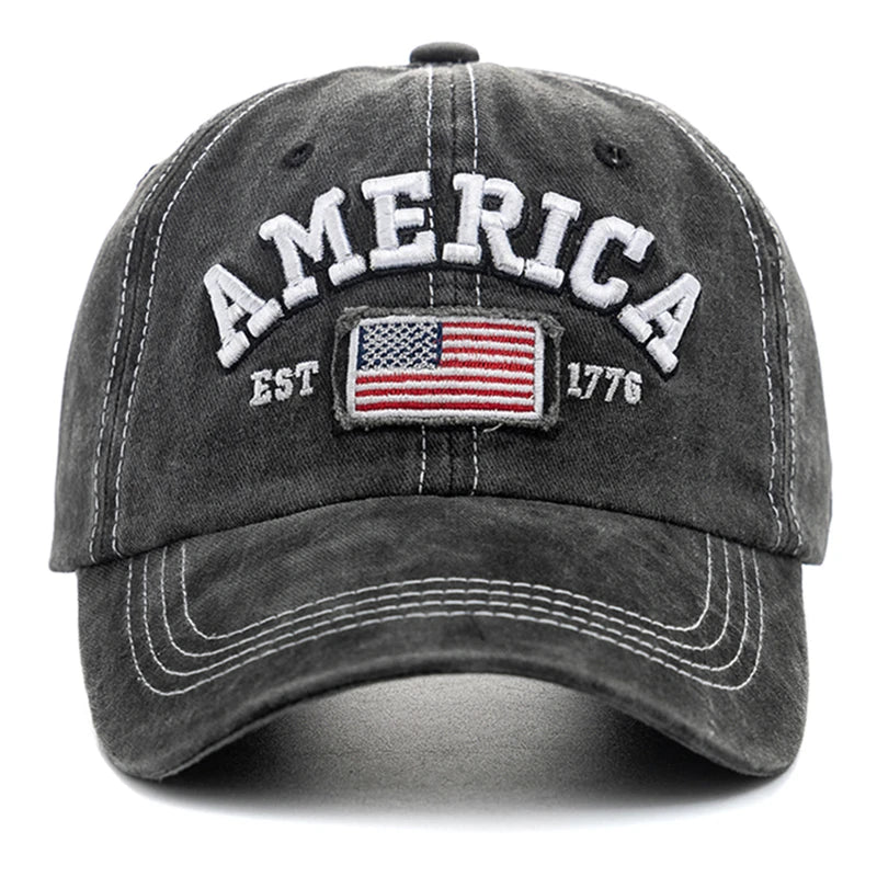 casquette vintage brodée America