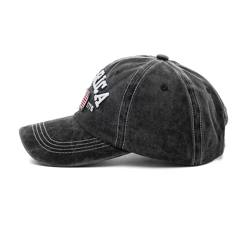 chapeau baseball style vintage brodé America