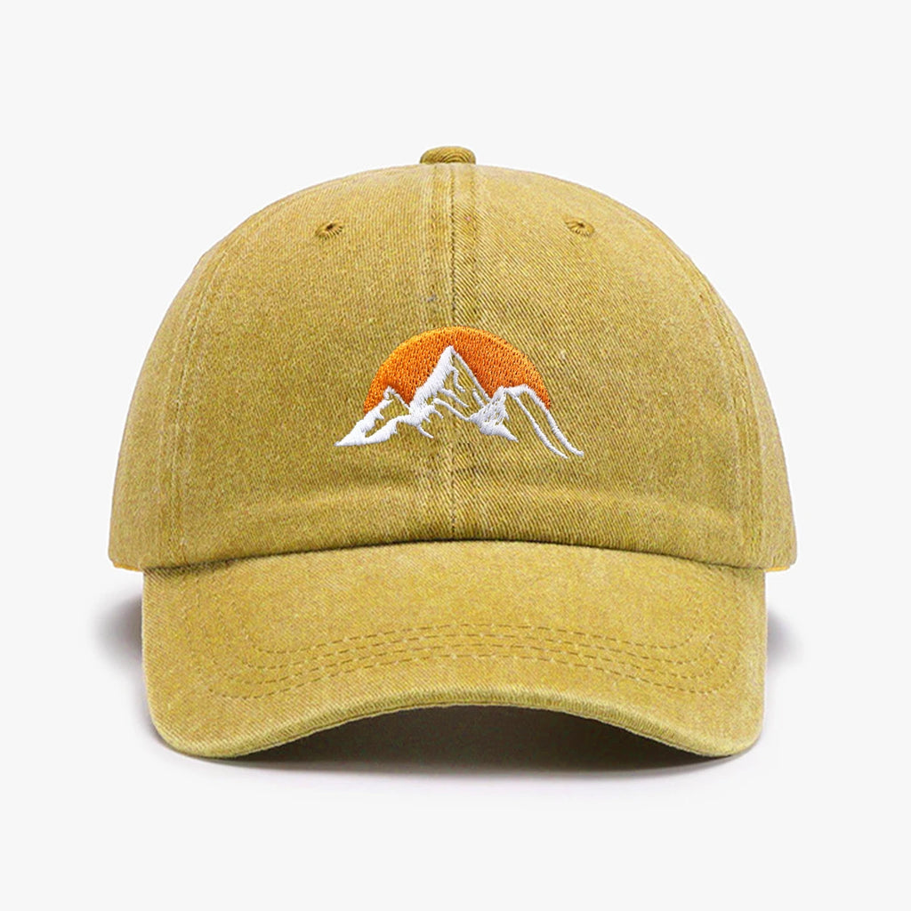 chapeau avec design lever de soleil