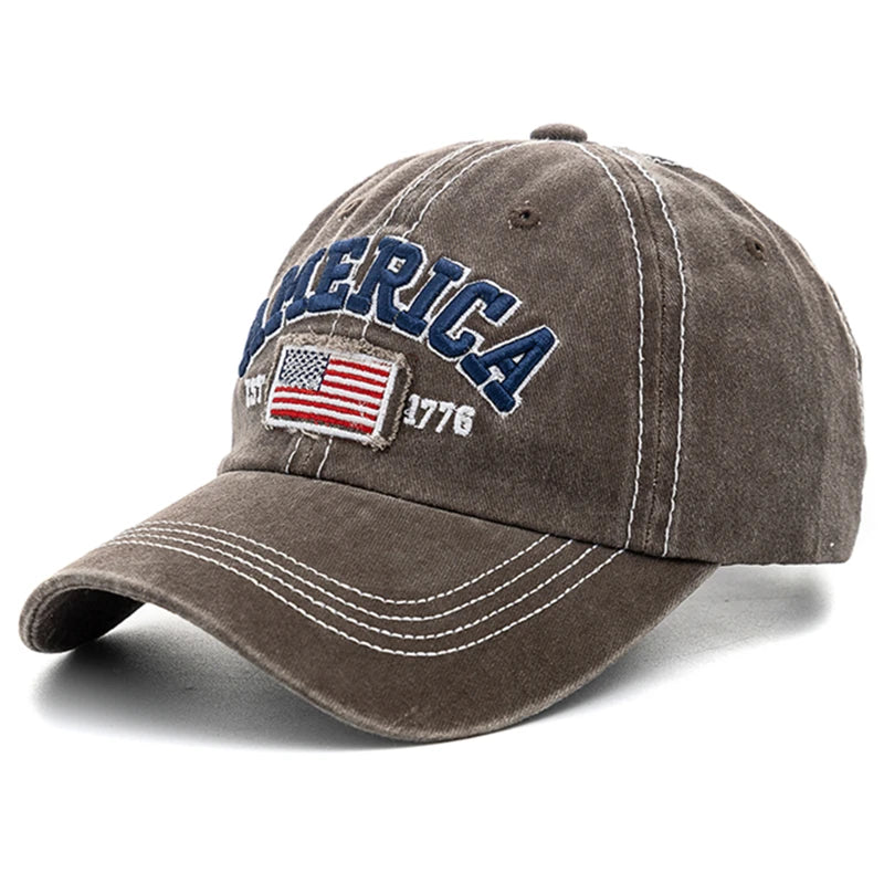 chapeau époque vintage brodée America