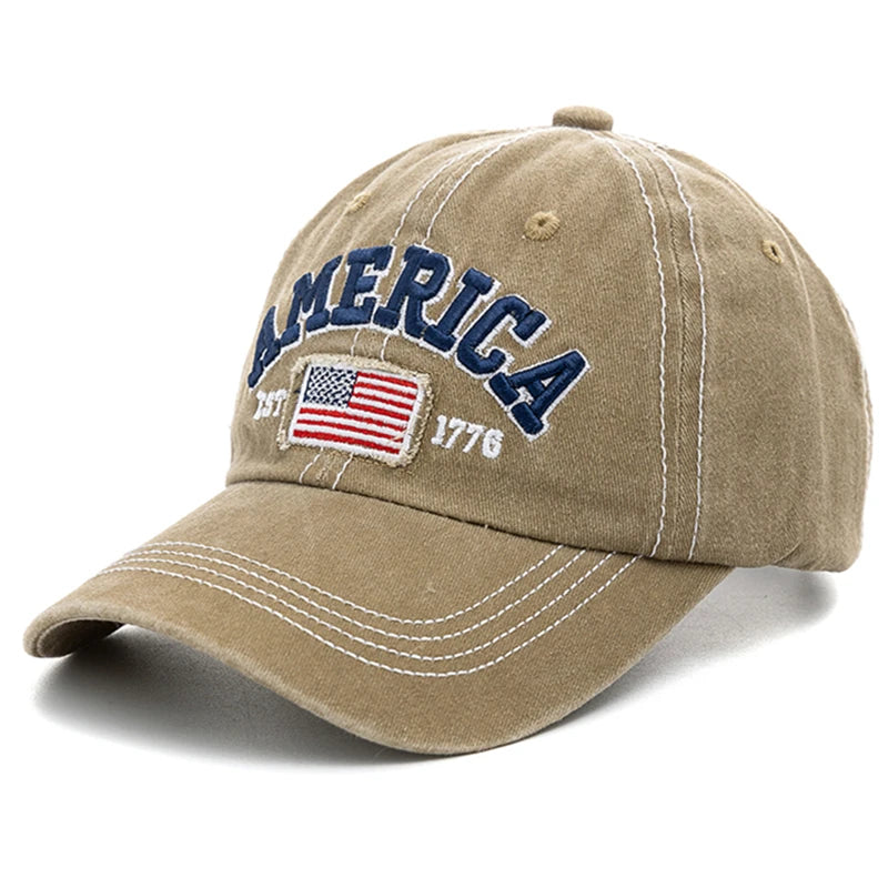 chapeau de sport vintage avec broderie America
