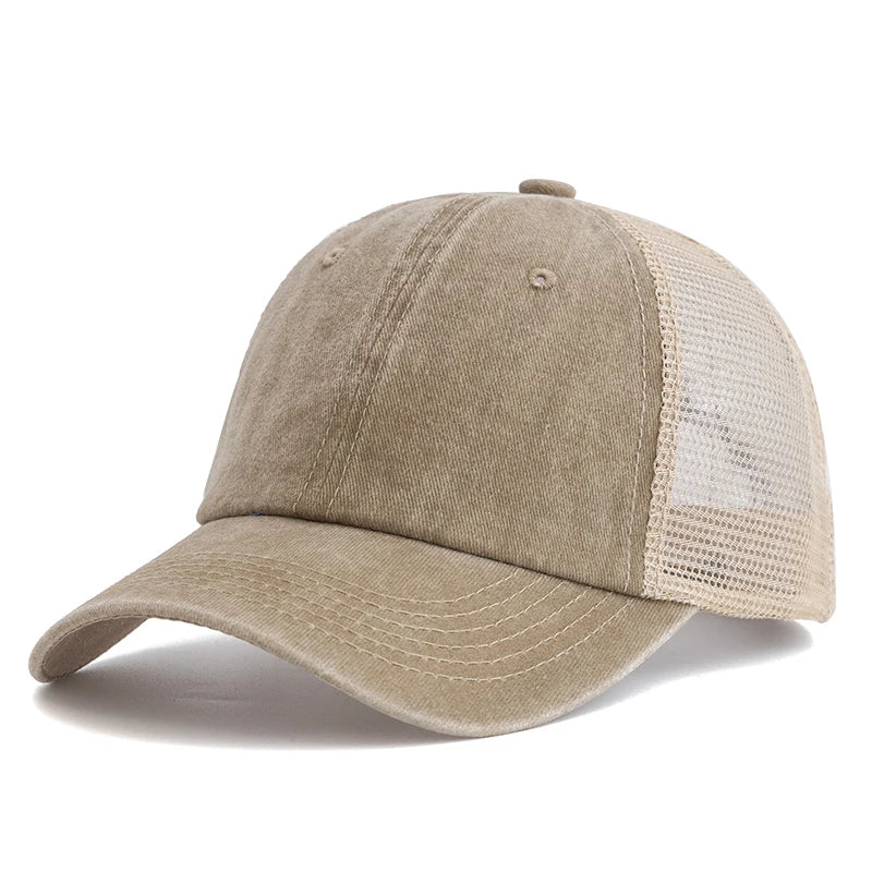 chapeau stylé en coton délavé avec nuances multicolores