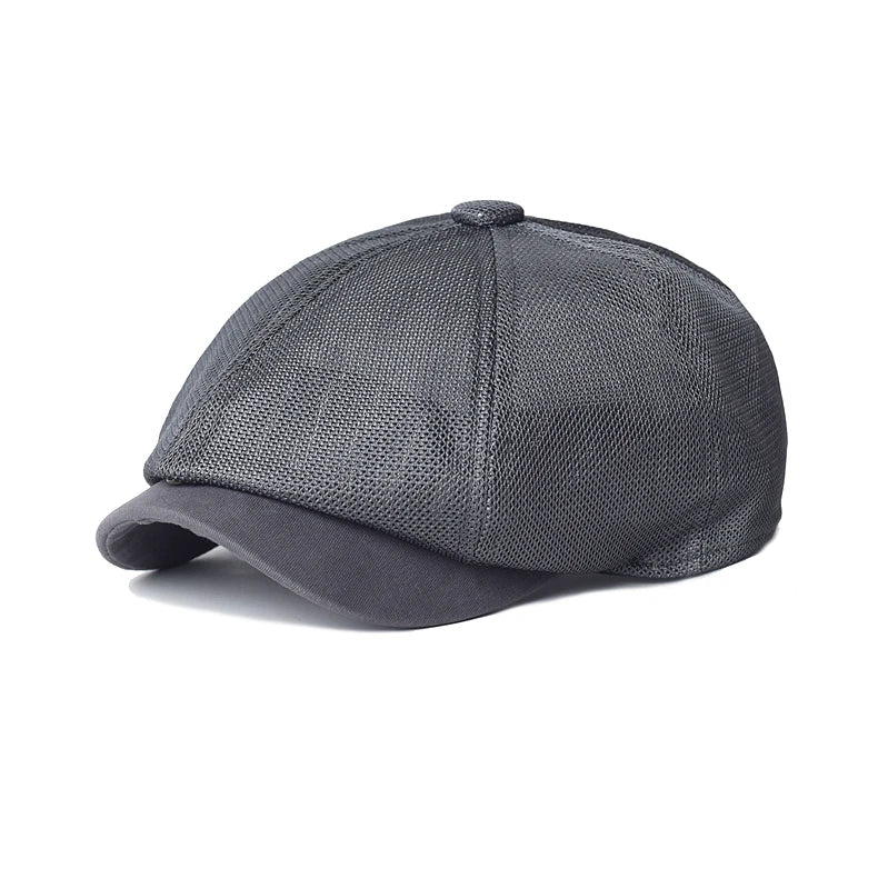 chapeau de style gavroche en tissu aéré