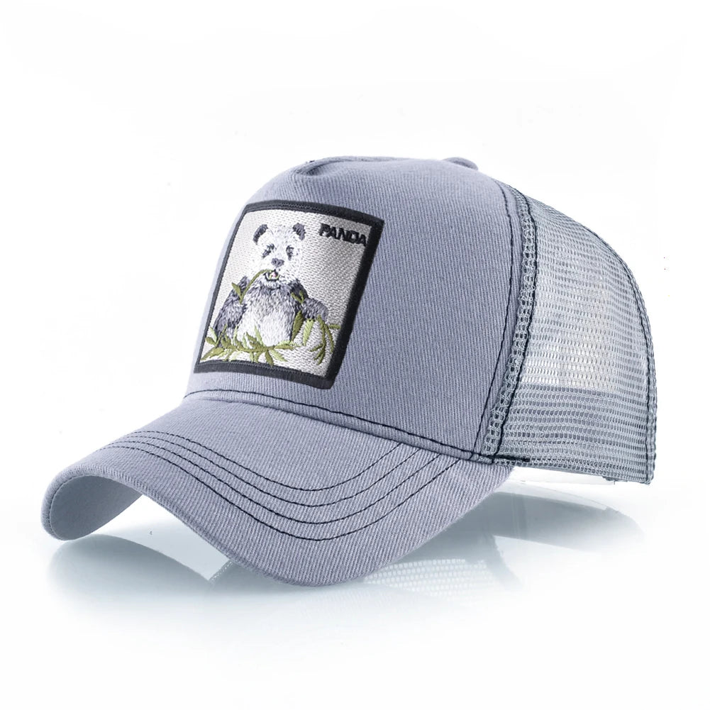 chapeau trucker avec imprimé panda